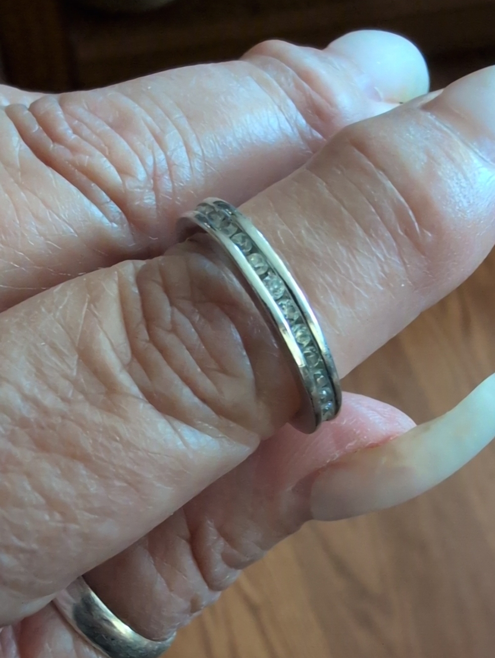 Premier Designs - With This Ring. Silver Tone Crystal Ring Size 8